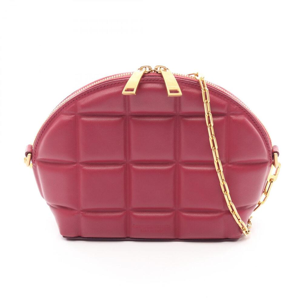 Bottega Veneta Padded Half Moon Shoulder Bag Leather Pink